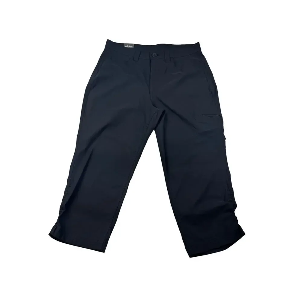 Eddie Bauer Rainier Capris Black Lightweight Activewear Hiking Women's Size 10 - Picture 2 of 9